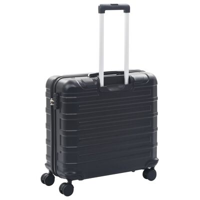 vidaXL Zestaw twardych walizek, 2 szt., czarny, ABS