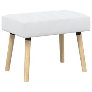 vidaXL Ławka z kanalikowym pikowaniem Biały 60 x 40 x 45 cm tkanina