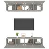 vidaXL Ścienne szafki TV, 4 szt., szarość betonu, 80x30x30 cm