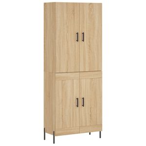 vidaXL Witrynka, dąb sonoma, 69,5x34x180 cm, materiał drewnopochodny