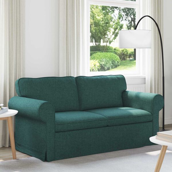 vidaXL Sofa Ciemna zieleń 175 x 82 x 80 cm tkanina