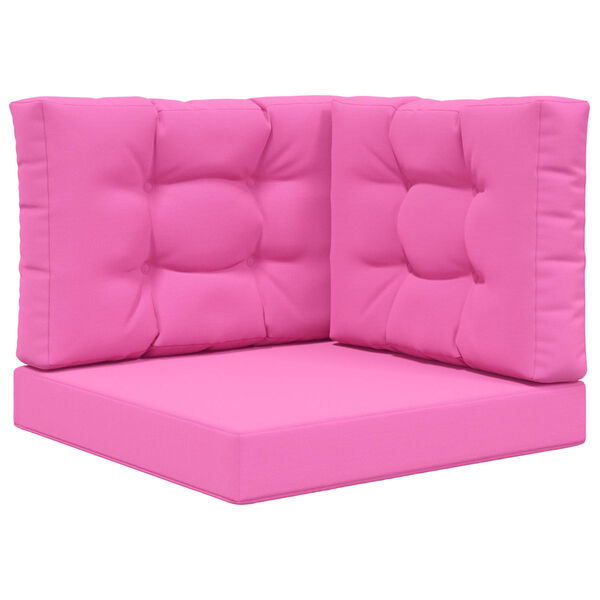 vidaXL Poduszka do sofy na zewnątrz 3 pcs R&oacute;żowy Poliester