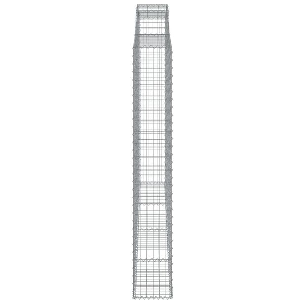 vidaXL Łukowaty kosz gabionowy 300x30x200/220 cm, galwanizowane żelazo