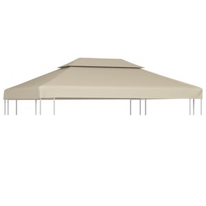 vidaXL Zadaszenie altany ogrodowej, 310 g/m&sup2;, beżowe, 3x4 m