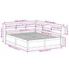 vidaXL Ł&oacute;żko z regałem, bez materaca, 140x200 cm, lite drewno sosnowe