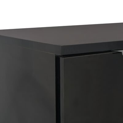 vidaXL Komoda na wysoki połysk, czarna, 71x35x80 cm, płyta wiórowa