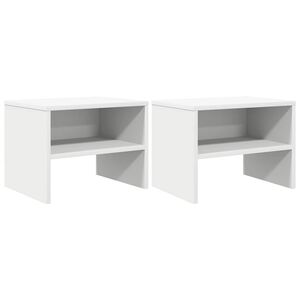 vidaXL Szafki nocne, 2 szt., białe 40x30x30 cm materiał drewnopochodny