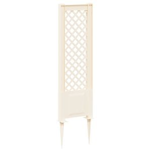 vidaXL Trellis z gwoździem Biały 43 x 6 x 165 cm PP