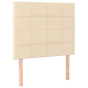 vidaXL Zagł&oacute;wek kremowy 80x5x118/128 cm tkanina