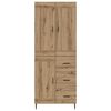 vidaXL Highboard 2 pcs Dąb rzemieślniczy Materiał drewnopochodny