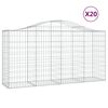 vidaXL Kosze gabionowe, 20 szt, 200x50x100/120cm, galwanizowane żelazo