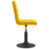 vidaXL Obrotowe krzesła stołowe, 2 szt., musztardowe, obite aksamitem