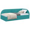vidaXL Rama ł&oacute;żka narożnego Turkusowy 90 cm x 190 cm Aksamit