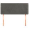 vidaXL Zagłówek do łóżka, ciemnoszary, 100x5x78/88 cm, aksamit