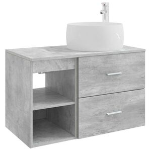 vidaXL Zestaw mebli łazienkowych 2 pcs Betonowy szary