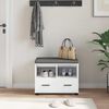 vidaXL Ławka w przedpokoju z poduszką z szufladą Biały 60 x 38 x 46 cm