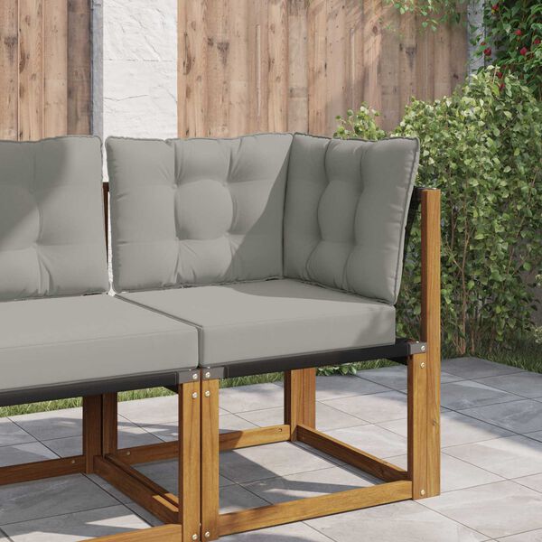 vidaXL Poduszka do sofy na zewnątrz 3 pcs Szary Poliester