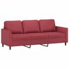 vidaXL 3-osobowa sofa, winna czerwień, 180 cm, sztuczna sk&oacute;ra