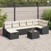 vidaXL Zestaw Sof na Ogr&oacute;d 8 pcs Czarny 55 x 62 x 69 cm Polirattan