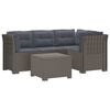 vidaXL Sofa ogrodowa dla 4 os&oacute;b z poduszkami w stylu rattanowym PP