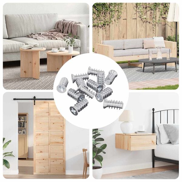 vidaXL Śruba 10909 pcs Srebrny M6 x 12 mm Żelazo