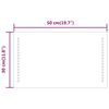 vidaXL Lustro łazienkowe z LED, 50x30 cm