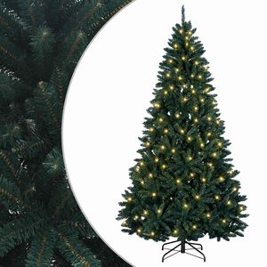 vidaXL Sztuczna choinka z zawiasami 210 cm 300 LED Ciepła biel
