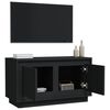 vidaXL Szafka pod TV, czarna, 80x35x45 cm, materiał drewnopochodny