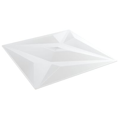 vidaXL Panele ścienne, 48 szt., białe, 50x50 cm, XPS, 12 m², gwiazda