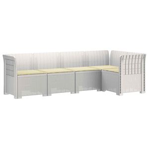 vidaXL 5-osobowa sofa ogrodowa z poduszkami w stylu rattanowym