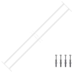 vidaXL Krata bezpieczeństwa do okien z 2 poprzeczkami 3 szt. 93-174 cm