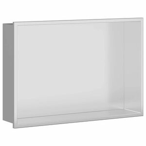 vidaXL Nisza prysznicowa srebrny 45 x 30 x 9,5 cm Stal nierdzewna