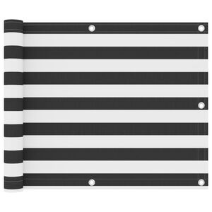 vidaXL Parawan balkonowy, antracytowo-biały, 75x300 cm, tkanina Oxford