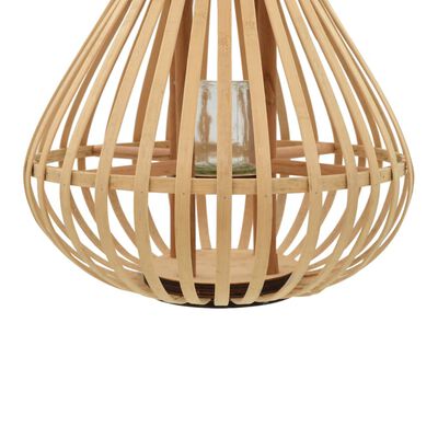 vidaXL Wiszący lampion na świece, bambusowy, naturalny