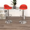 vidaXL Stołki barowe, 2 szt., czerwone, sztuczna sk&oacute;ra