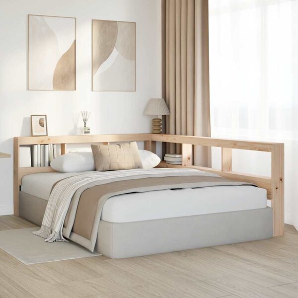 vidaXL Regał na książki z zagł&oacute;wkiem, 150 cm, lite drewno sosnowe