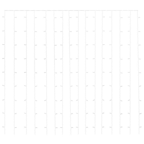 vidaXL Kurtyna lampek, 3x3m, 300 niebieskich diod LED, 8 funkcji