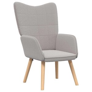 vidaXL fotel Jasnoszary 62 x 67 x 95,5 cm Tkanina sherpa