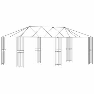 vidaXL Stelaż do altany bez tkaniny altanowej 6 x 3 m Czarny Stal