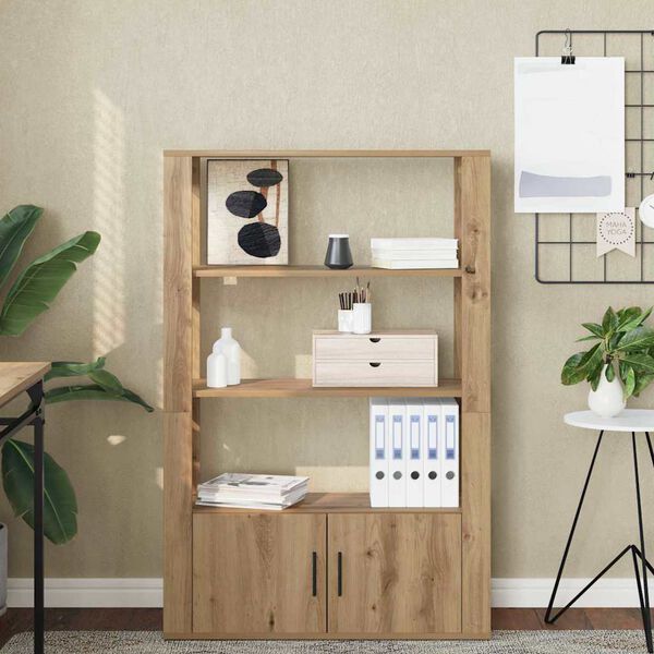 vidaXL Bufet dąb artisan 30 x 80 x 119,5 cm Materiał drewnopochodny