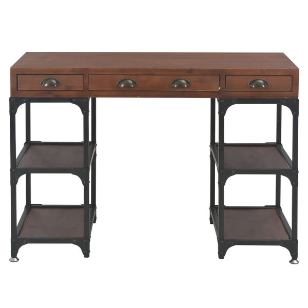 vidaXL Biurko z 3 szufladami, 110x50x78 cm, lite drewno jodłowe