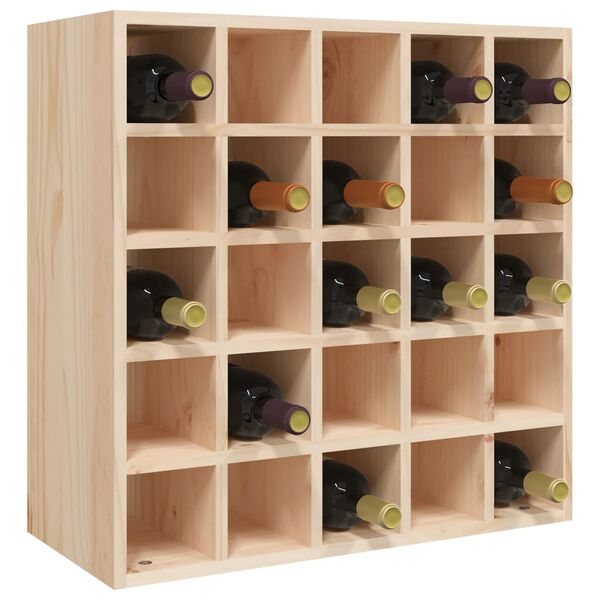 vidaXL Szafka na wino 56x25x56 cm, lite drewno sosnowe