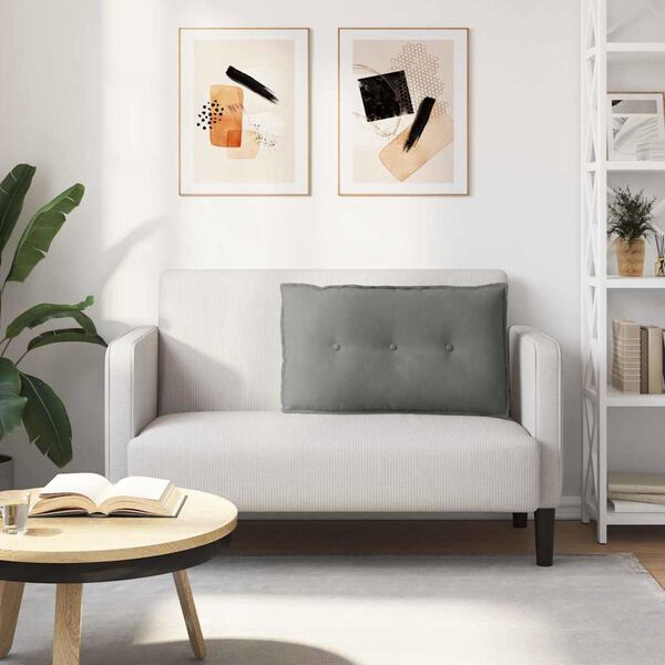 vidaXL Poduszka na plecy Ciemnoszary 80 x 50 cm Tkanina mikrofibrowa