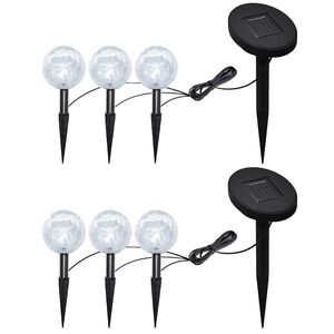 vidaXL Lampy ogrodowe LED, 6 szt., z panelami solarnymi i szpikulcami