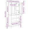 vidaXL Highboard Dąb rzemieślniczy 69,5 x 34 x 180 cm