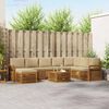 vidaXL Zestaw sofy narożnej z poduszką 9 pcs Naturalny i Beżowy