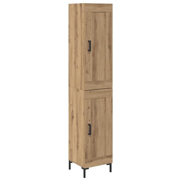 vidaXL Highboard Dąb rzemieślniczy 34,5 x 34 x 180 cm