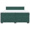 vidaXL Ł&oacute;żko kontynentalne z materacem, zielone, aksamit, 200x200 cm