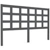 vidaXL Wezgłowie ł&oacute;żka, szare, 156x4x100 cm, lite drewno sosnowe