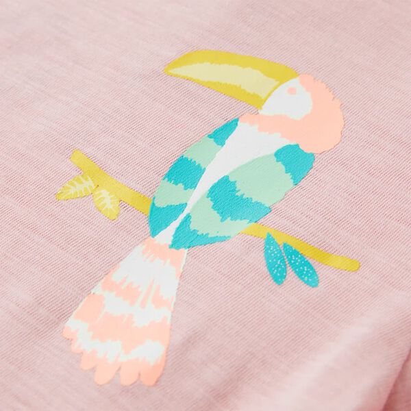 Koszulka dziecięca z krótkimi rękawami, jasnoróżowa, 116